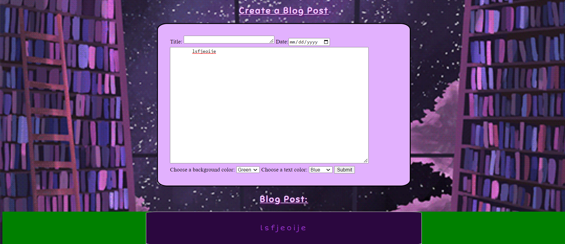 green background problem