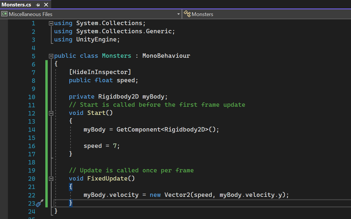 monster movement code